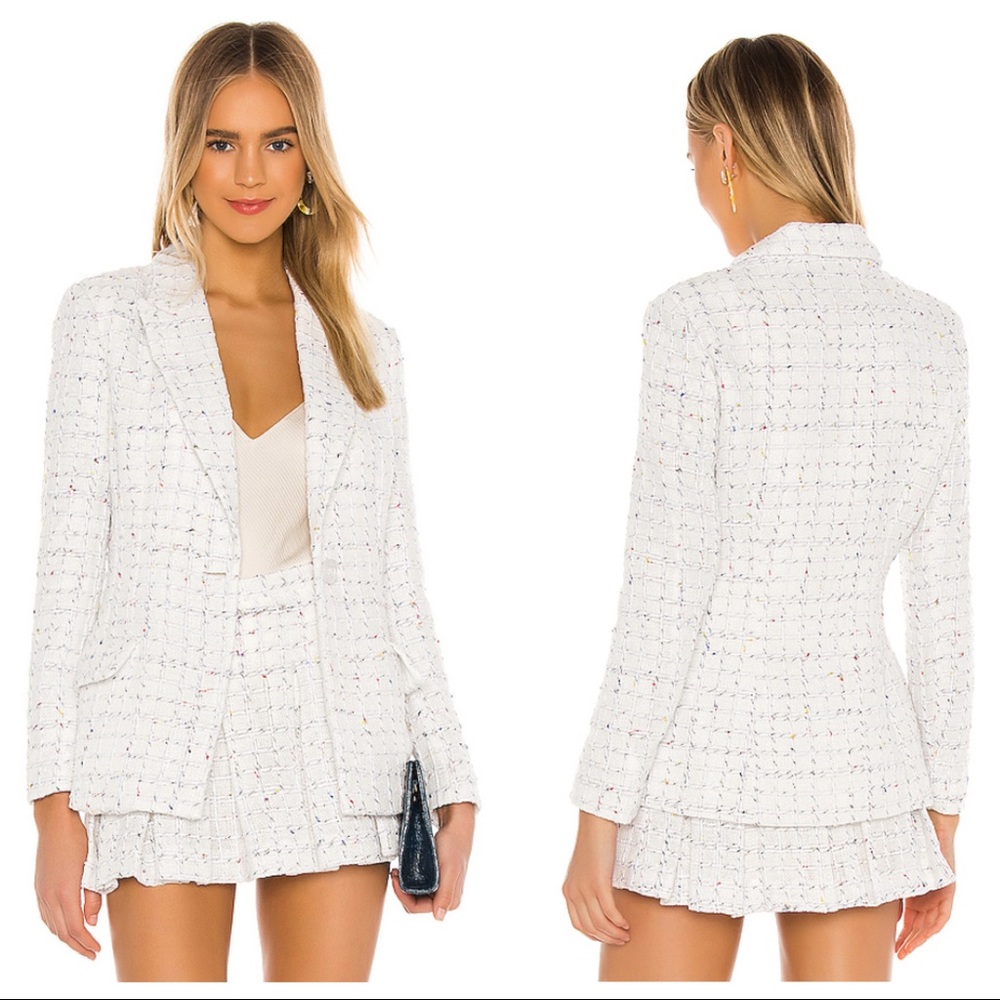 Amanda Uprichard Aldridge Blazer Boat House Tweed